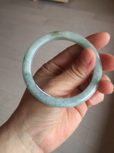 Load image into Gallery viewer, 54.8mm 100% natural Type A light green white slim jadeite jade bangle PB108-2441
