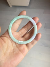 Load image into Gallery viewer, 54.4mm certified 100% natural Type A white/purple/sunny green slim round cut jadeite jade bangle PC253-0842
