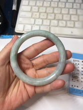 Load image into Gallery viewer, 59.8mm Certified Type A 100% Natural white/purple/green round cut jadeite Jade bangle PE123-0295
