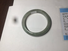 Load image into Gallery viewer, 58.8mm Certified 100% natural Type A green/gray jadeite jade bangle AE69-2863
