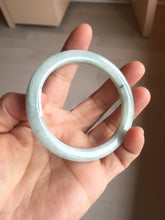 Load image into Gallery viewer, 54.8mm 100% natural Type A light green white slim jadeite jade bangle PB108-2441
