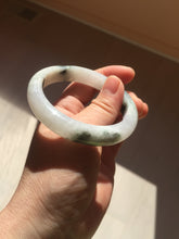Load image into Gallery viewer, 53.8mm certified Type A 100% Natural light green/white jadeite jade bangle BK100-2343
