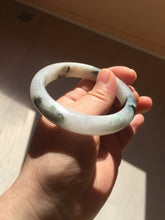 Load image into Gallery viewer, 53.8mm certified Type A 100% Natural light green/white jadeite jade bangle BK100-2343
