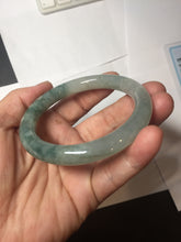 Load image into Gallery viewer, 54.6mm Certified Type A 100% Natural green white gray round cut jadeite Jade bangle BH236-0267
