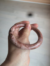 Load image into Gallery viewer, 58.9mm 100% natural Etruscan earth red round cut rose stone (Rhodonite)bangle XY76
