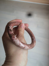 Load image into Gallery viewer, 58.9mm 100% natural Etruscan earth red round cut rose stone (Rhodonite)bangle XY76
