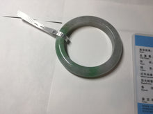 Load image into Gallery viewer, 53.5mm certified 100% natural Type A icy water sunny green/gray/black jadeite jade bangle BP157-5022
