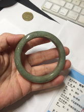 Load image into Gallery viewer, 52.5mm certified 100% natural Type A green gray black jadeite bangle PD172-6297
