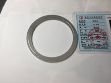 Load image into Gallery viewer, 58mm Certified 100% Natural gray black(灰冰) slim round cut nephrite jade bangle HN40-9109
