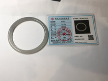 Load image into Gallery viewer, 58mm Certified 100% Natural gray black(灰冰) slim round cut nephrite jade bangle HN40-9109
