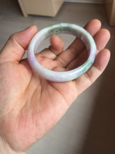 Load image into Gallery viewer, 50mm certified  100% natural Type A brown green/purple oval  jadeite jade bangle PB161-1095
