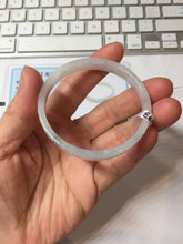 Load image into Gallery viewer, 48.5mm certified 100% natural type A light green orange white thin square style jadeite bangle PH254-1003
