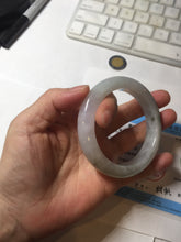 Load image into Gallery viewer, 53.5mm certified 100% natural Type A icy water sunny green/gray/black jadeite jade bangle BP158-5028
