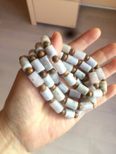 Load image into Gallery viewer, 100% natural type A green/purple jadeite jade  beads bracelet group BK56
