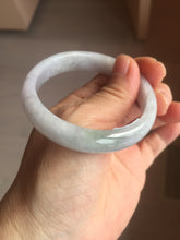Load image into Gallery viewer, 53mm Certified Type A 100% Natural light green white purple oval Jadeite bangle X160-3838(Etsy 已经列)
