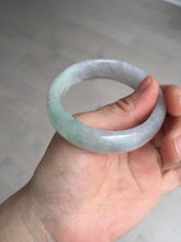 Load image into Gallery viewer, 51.5mm certified 100% natural type A light purple sunny green yellow oval jadeite jade bangle BL77-8666
