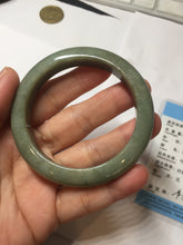 Load image into Gallery viewer, 52.5mm certified 100% natural Type A green gray black jadeite bangle PD172-6297
