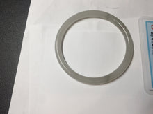 Load image into Gallery viewer, 54.3mm Certified 100% Natural gray black(灰冰) slim round cut nephrite jade bangle HN41-9131
