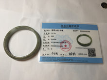 Load image into Gallery viewer, 60.2mm Certified Type A 100% Natural dark green gray black jadeite Jade bangle PD173-6298
