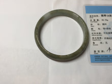 Load image into Gallery viewer, 60.2mm Certified Type A 100% Natural dark green gray black jadeite Jade bangle PD173-6298
