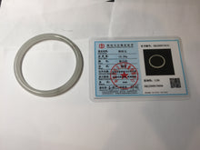 Load image into Gallery viewer, 54.3mm Certified 100% Natural gray black(灰冰) slim round cut nephrite jade bangle HN41-9131

