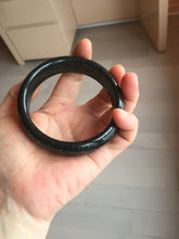 Load image into Gallery viewer, 62mm 100% Natural dark green/black meteorite Stellar Night sky nephrite bangle HN80
