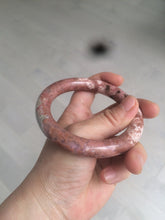 Load image into Gallery viewer, 58.9mm 100% natural Etruscan earth red round cut rose stone (Rhodonite)bangle XY76
