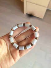 Load image into Gallery viewer, 100% natural type A green/purple jadeite jade  beads bracelet group BK56
