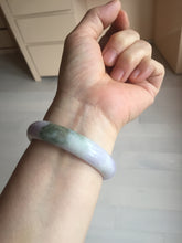 Load image into Gallery viewer, 50mm certified  100% natural Type A brown green/purple oval  jadeite jade bangle PB161-1095
