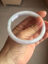 Load image into Gallery viewer, 53mm Certified Type A 100% Natural light green white purple oval Jadeite bangle X160-3838(Etsy 已经列)
