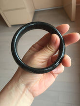 Load image into Gallery viewer, 62mm 100% Natural dark green/black meteorite Stellar Night sky nephrite bangle HN80
