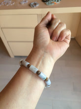 Load image into Gallery viewer, 100% natural type A green/purple jadeite jade  beads bracelet group BK56
