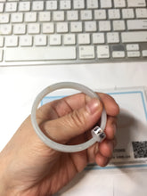 Load image into Gallery viewer, 48.5mm certified 100% natural type A light green orange purple white thin square style jadeite bangle PH255-0968
