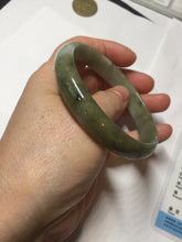 Load image into Gallery viewer, 60.2mm Certified Type A 100% Natural dark green gray black jadeite Jade bangle PD173-6298
