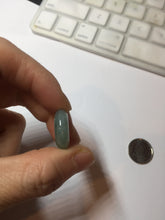 Load image into Gallery viewer, 18mm Type A 100% Natural light green blue Jadeite Safety Guardian Button donuts pendant PF23
