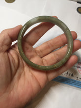 Load image into Gallery viewer, 60.2mm Certified Type A 100% Natural dark green gray black jadeite Jade bangle PD173-6298
