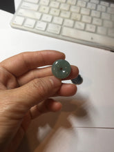 Load image into Gallery viewer, 18mm Type A 100% Natural light green blue Jadeite Safety Guardian Button donuts pendant PF23
