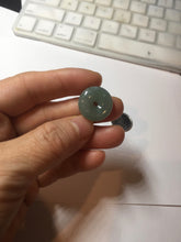 Load image into Gallery viewer, 18mm Type A 100% Natural light green blue Jadeite Safety Guardian Button donuts pendant PF23
