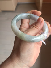 Load image into Gallery viewer, 55.7mm Certified Type A 100% Natural watery light purple/green/white Jadeite Jade bangle F99-3522
