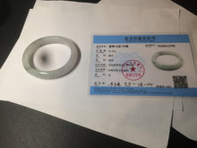 Load image into Gallery viewer, 51.5mm certified 100% natural Type A light green/white oval jadeite jade bangle AZ124-2782
