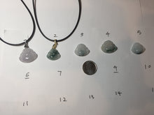 Load image into Gallery viewer, 100% Natural type A icy watery light purple green white small happy Buddha jadeite pendant PF24
