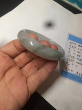 Load image into Gallery viewer, 51.5mm certified 100% natural Type A light green/white oval jadeite jade bangle AZ124-2782
