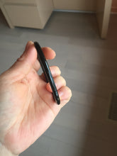 Load image into Gallery viewer, 61mm 100% Natural dark green/black meteorite Stellar Night sky skinny round cut nephrite bangle HN76-8699
