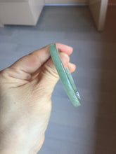 Load image into Gallery viewer, 47mm certified 100% natural type A icy watery oily dark green/gray(老油青) square style jadeite bangle PD27-5818
