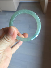 Load image into Gallery viewer, 47mm certified 100% natural type A icy watery oily dark green/gray(老油青) square style jadeite bangle PD27-5818
