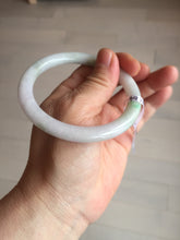 Load image into Gallery viewer, 56mm Certified Type A 100% Natural light green purple(春带彩) round cut jadeite Jade bangle AA81-4938

