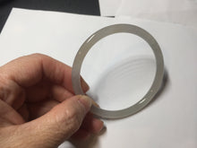 Load image into Gallery viewer, 59mm Certified 100% Natural icy white/gray/pale pink(淡藕粉) slim round cut nephrite jade bangle HN43-9200
