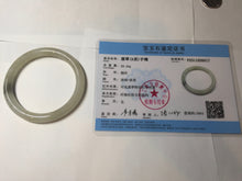Load image into Gallery viewer, 54mm Certified type A 100% Natural light green dark green floating seaweed round cut Jadeite bangle PC138-6617
