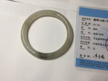 Load image into Gallery viewer, 54mm Certified type A 100% Natural light green dark green floating seaweed round cut Jadeite bangle PC138-6617

