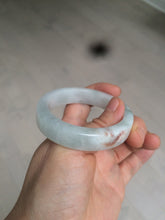 Load image into Gallery viewer, 49mm certified 100% natural Type A light green/white/red square oval jadeite jade bangle AR90-5208
